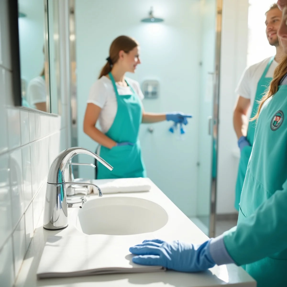 Bathroom scrub & shine — after Wevessa Cleaners