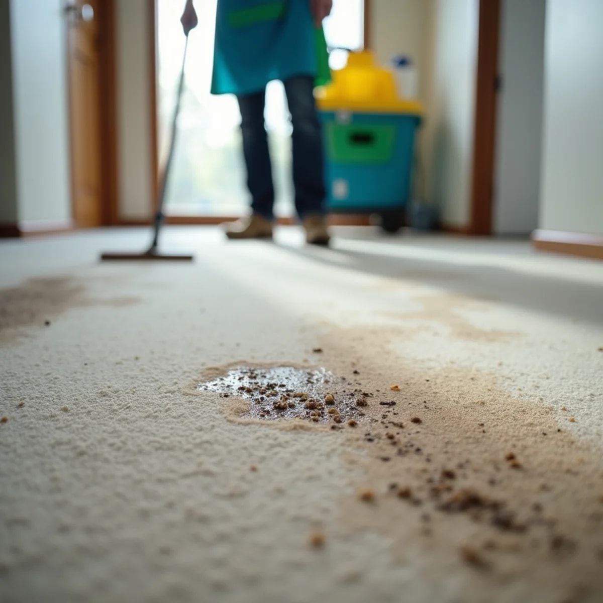 Carpet stain lift — before Wevessa Cleaners